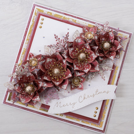Learn how to create a festive Christmas garland card this Winter using products from Chloes creative cards during this free card making tutorial.