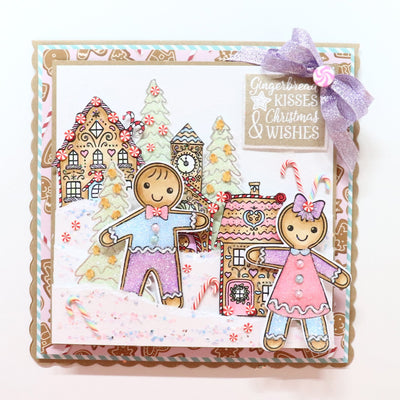 Gingerbread Kisses - Candy Cane Lane Card Tutorial