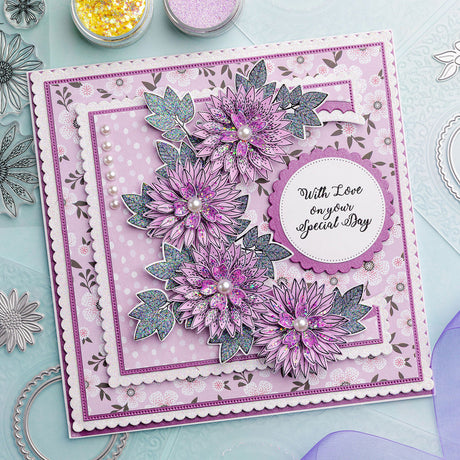 Purple Daisies - Daisy Collection Card Tutorial
