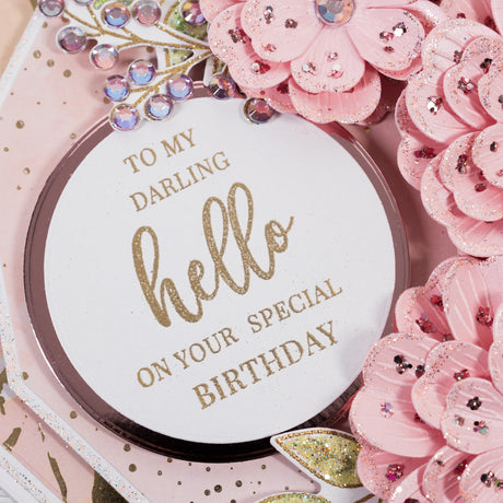 Posy Flower Cut and Emboss Decagon Card Making Project by Glynis Bakewell