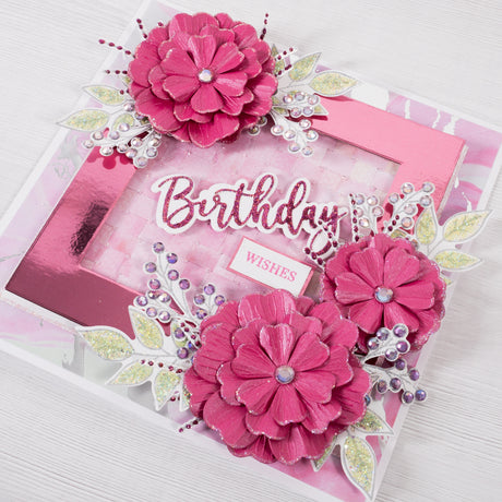 Pink Paper Weaving Card Making Project by Glynis Bakewell