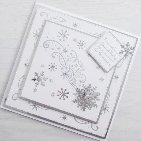 Step into Christmas with this truly magical Swirly Snowflake Flurry Card - perfect for those of you looking to make quick and easy cards at home this Christmas Time.