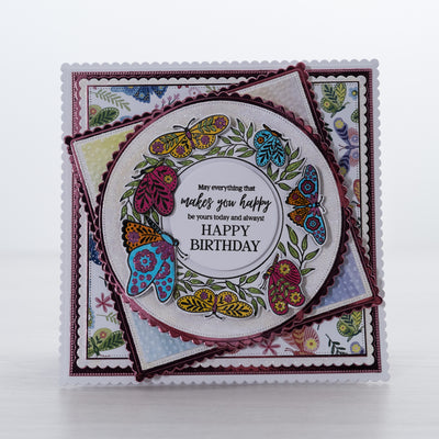 Makes You Happy - 8x8" Dies and Folders Card Tutorial