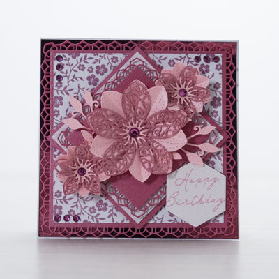 Floral Birthday - 6x6" and 5x7" Decorative Dies Card Tutorial