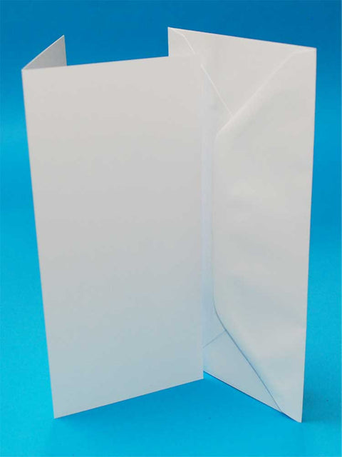 Craft UK DL White Straight Edge Card Blanks and Envelopes