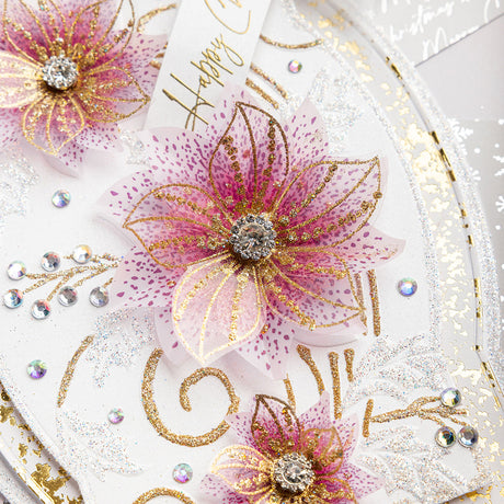 Chloe's Creative Cards Designer Printed Vellum Pad (5x7) - Christmas Flower Ombre