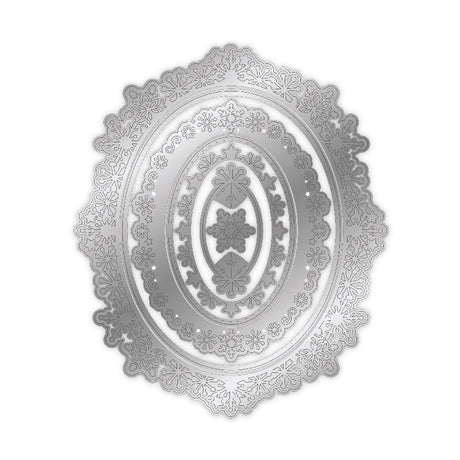 Chloes Creative Cards Metal Die Set - 8X8 Snowflake Oval
