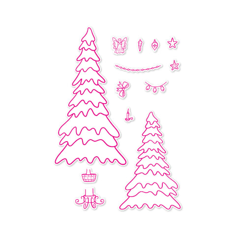 Chloes Creative Cards Die & Stamp Set - Snowy Tree
