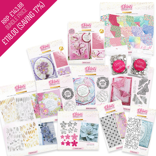 Chloes Creative Cards Floral Frames & Flutters Collection - I NEED IT ALL - Brown Box