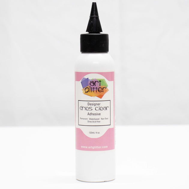 Art Glitter Designer Dries Clear PVA Glue 4oz Bottle Chloes