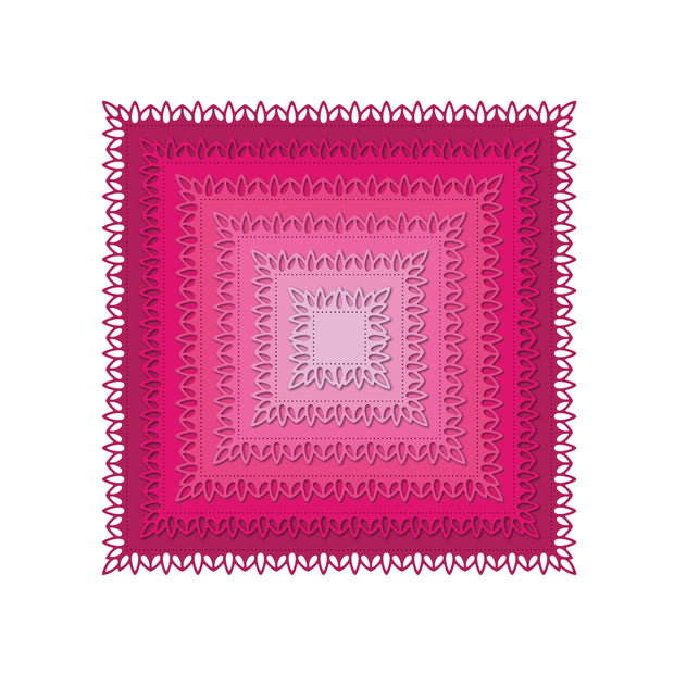 Chloes Creative Cards 8x8” Metal Die Set – Decorative Squares