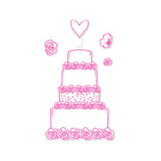 Chloes Creative Cards Die & Stamp - Wedding Cake