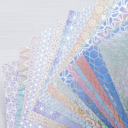 Chloes Creative Cards Foiled Paper Pad (8 x 8) - Geometric Rainbow
