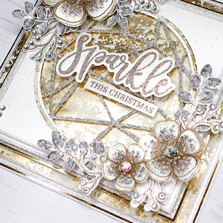 Chloes Creative Cards Die & Stamp Set - Sparkle Sentiment Builder