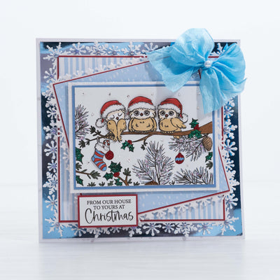 Baby Owls - Frosty Christmas Card Tutorial
