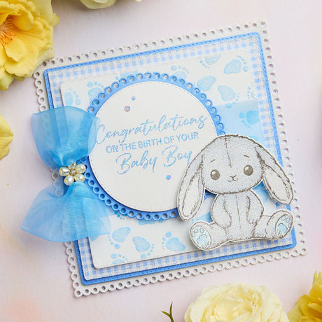 Baby Blue Bunny - Baby Collection Card Tutorial