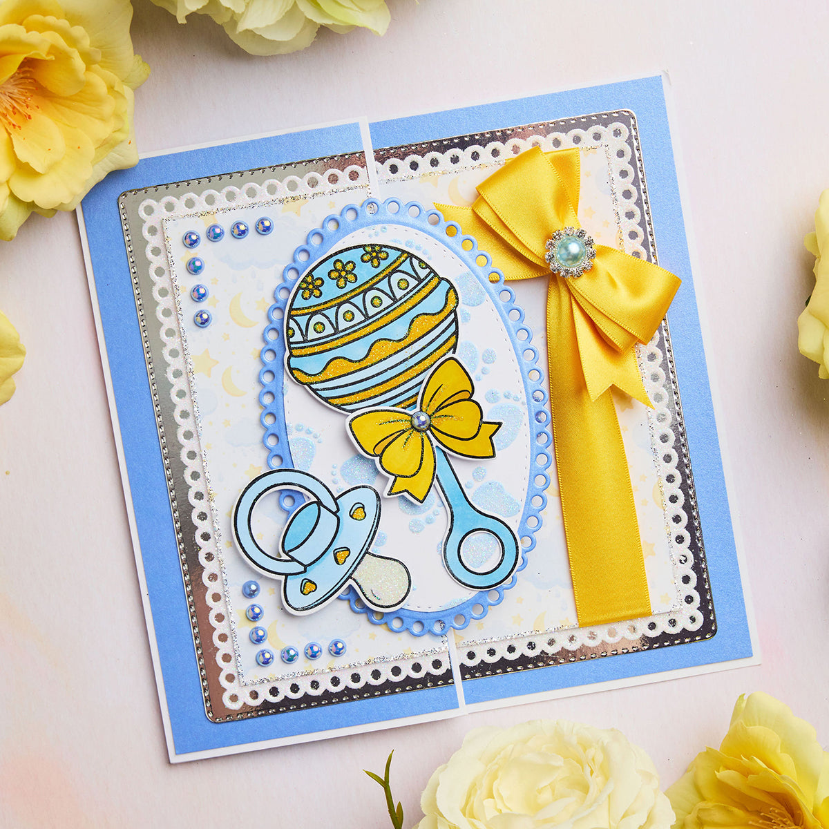 Baby Rattle - Baby Collection Card Tutorial