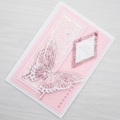 Happy Birthday Diamond - Beautiful Butterflies Card Tutorial