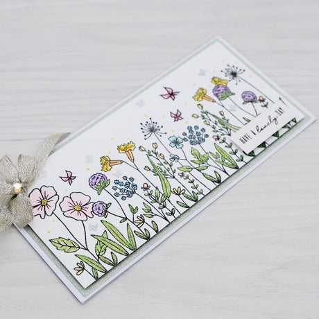 Flower Border - Beautiful Butterflies Card Tutorial