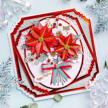 Christmas Poinsettias - Christmas Build-a-Bouquet Card Tutorial