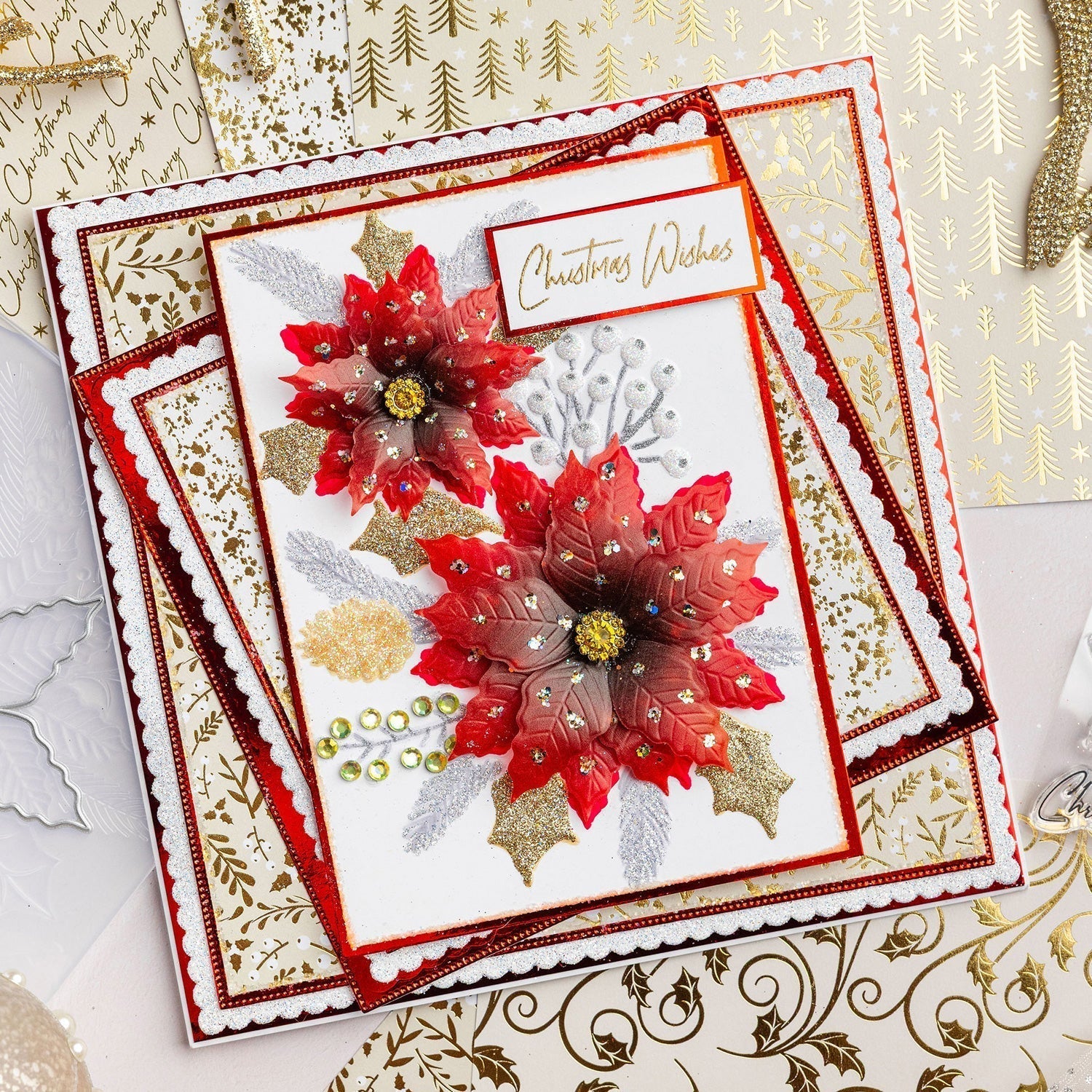 Christmas Wishes - Gilded Christmas Card Tutorial