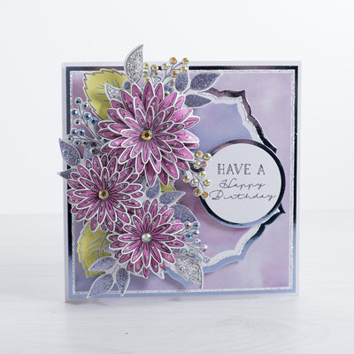 Pretty Plum Daisy Cardmaking Project by Glynis Bakewell