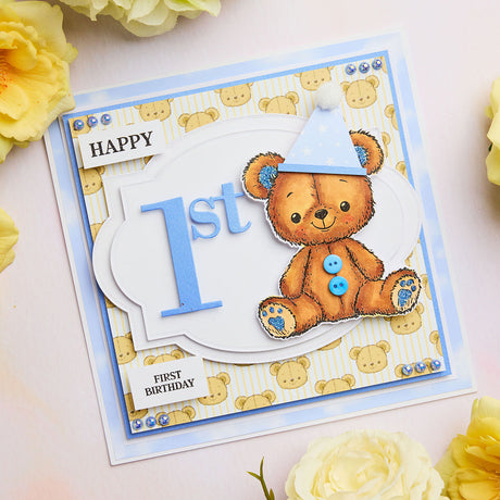 First Birthday Bear - Baby Collection Card Tutorial