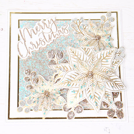 12 Projects of Christmas Day 6 - Grande Poinsettia Christmas Card by Glynis Bakewell