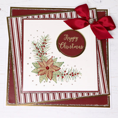 Poinsettia Corner Stamped Cardmaking Project by Glynis Bakewell