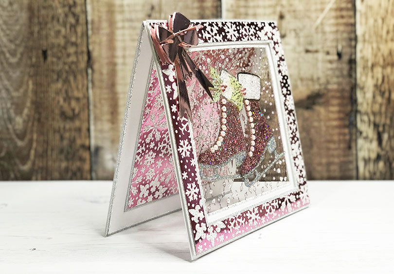 Glitter Winter Ice Skate Card Project