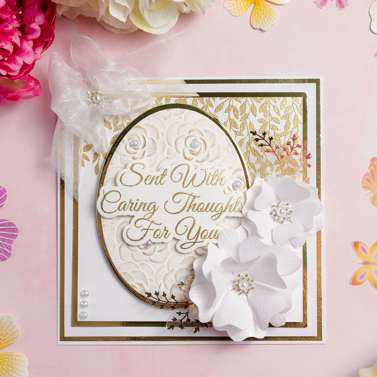 Gold Caring Thoughts - Botanical Blooms Collection Card Tutorial