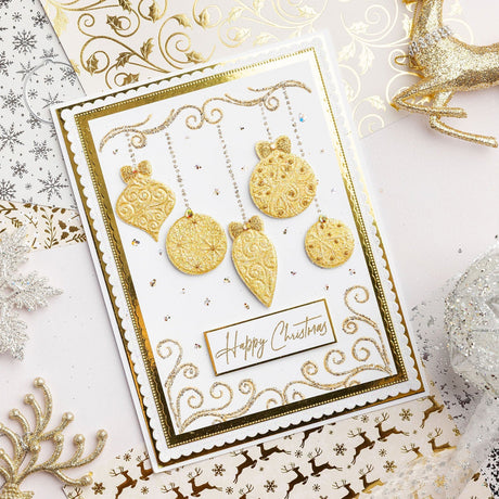 Golden Baubles - Gilded Christmas Card Tutorial