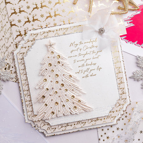 Golden Christmas Spirit - Gilded Christmas Card Tutorial