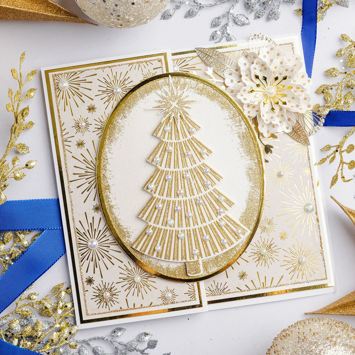 Golden Tree - Starlit Christmas Collection Card Tutorial