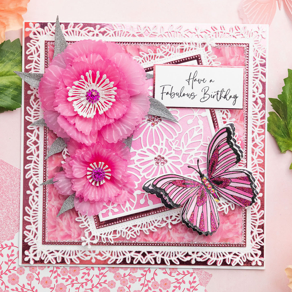 Have a Fabulous Birthday - Pretty Peonies Card Tutorial