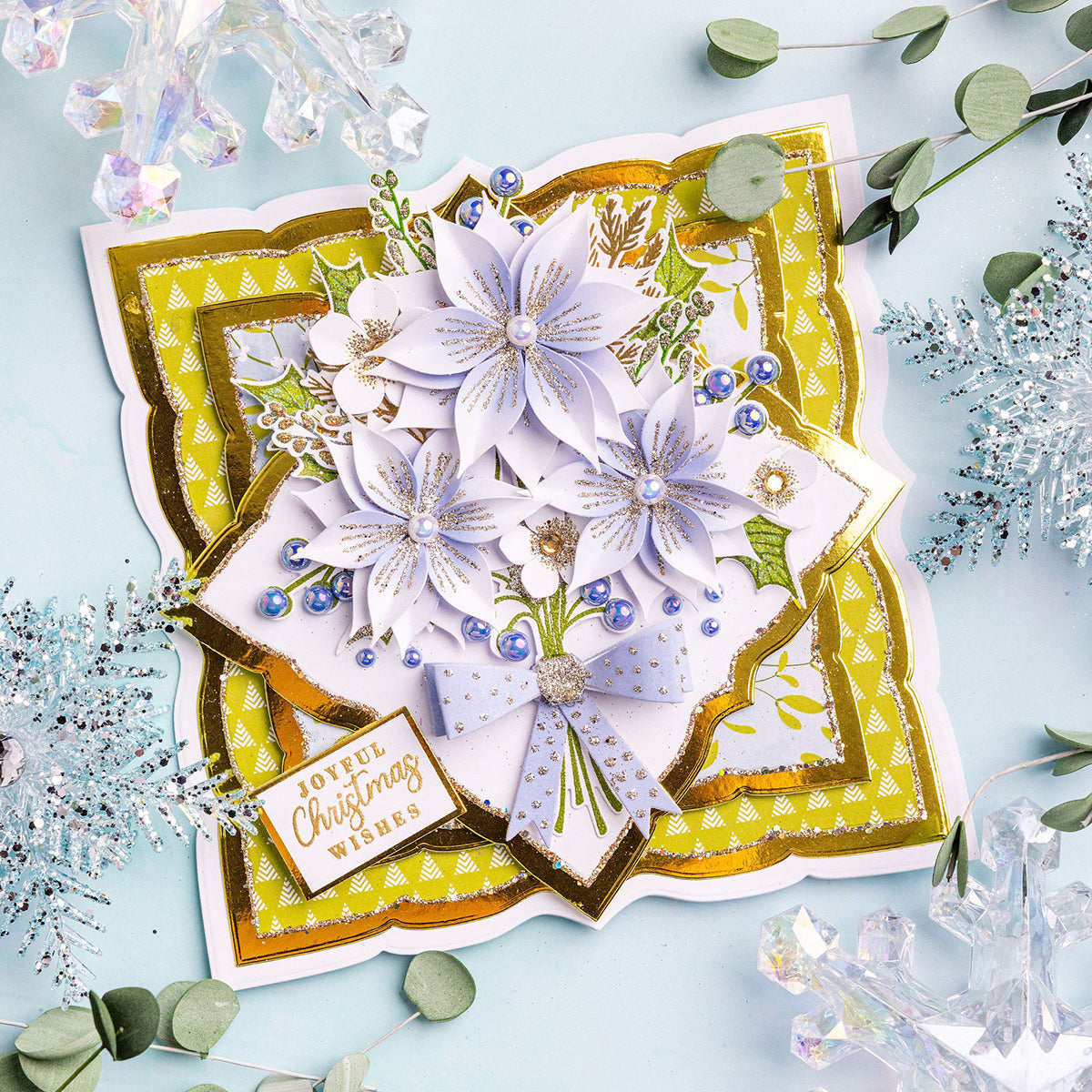 Joyful Christmas Wishes - Christmas Build-a-Bouquet Card Tutorial