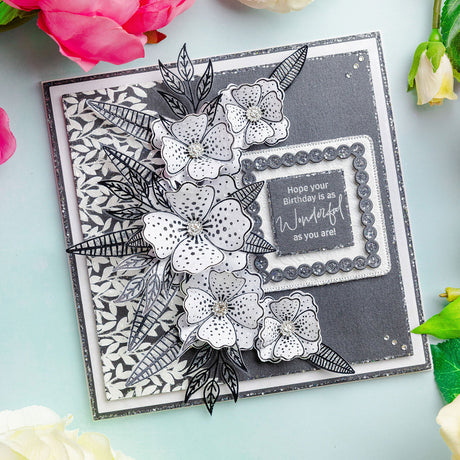 Monochrome Blooms - Botanical Blooms Card Tutorial