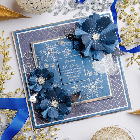 Navy Flowers - Starlit Christmas Collection Card Tutorial