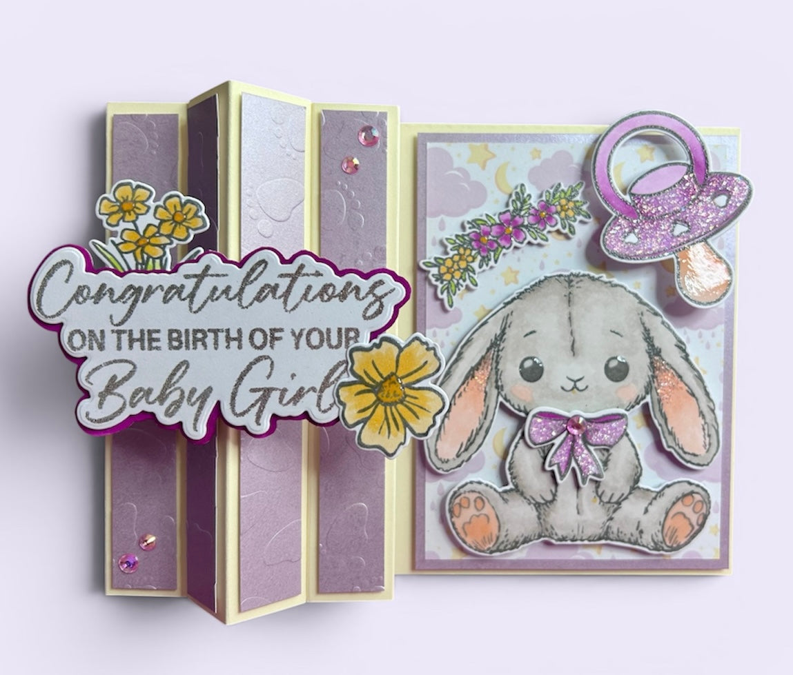 Baby Bunny Half-Star Card Tutorial by Sam Abbott