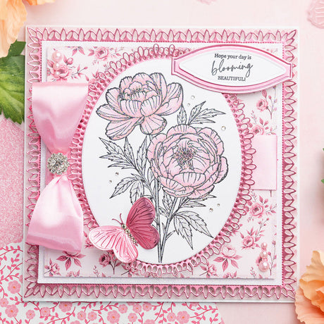 Pink Peonies Bouquet - Pretty Peonies Card Tutorial