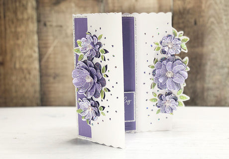Purple Summer Blooms Cut-on-the-Edge Card Project