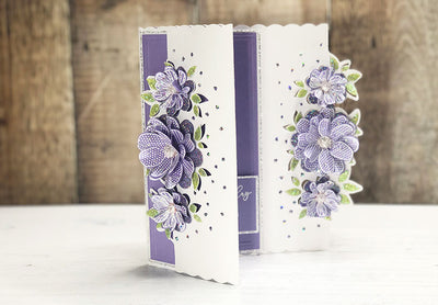Purple Summer Blooms Cut-on-the-Edge Card Project