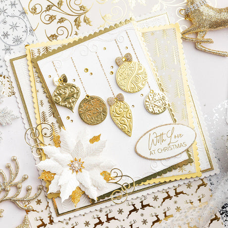 Quartz Baubles - Gilded Christmas Card Tutorial