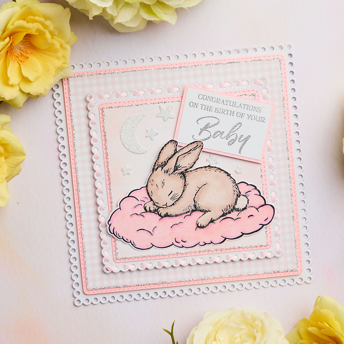 Sleeping Baby Bunny - Baby Collection Card Tutorial