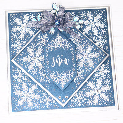 12 Projects of Christmas Day 2 Snowy Christmas Stamped Card by Rebecca Houghton