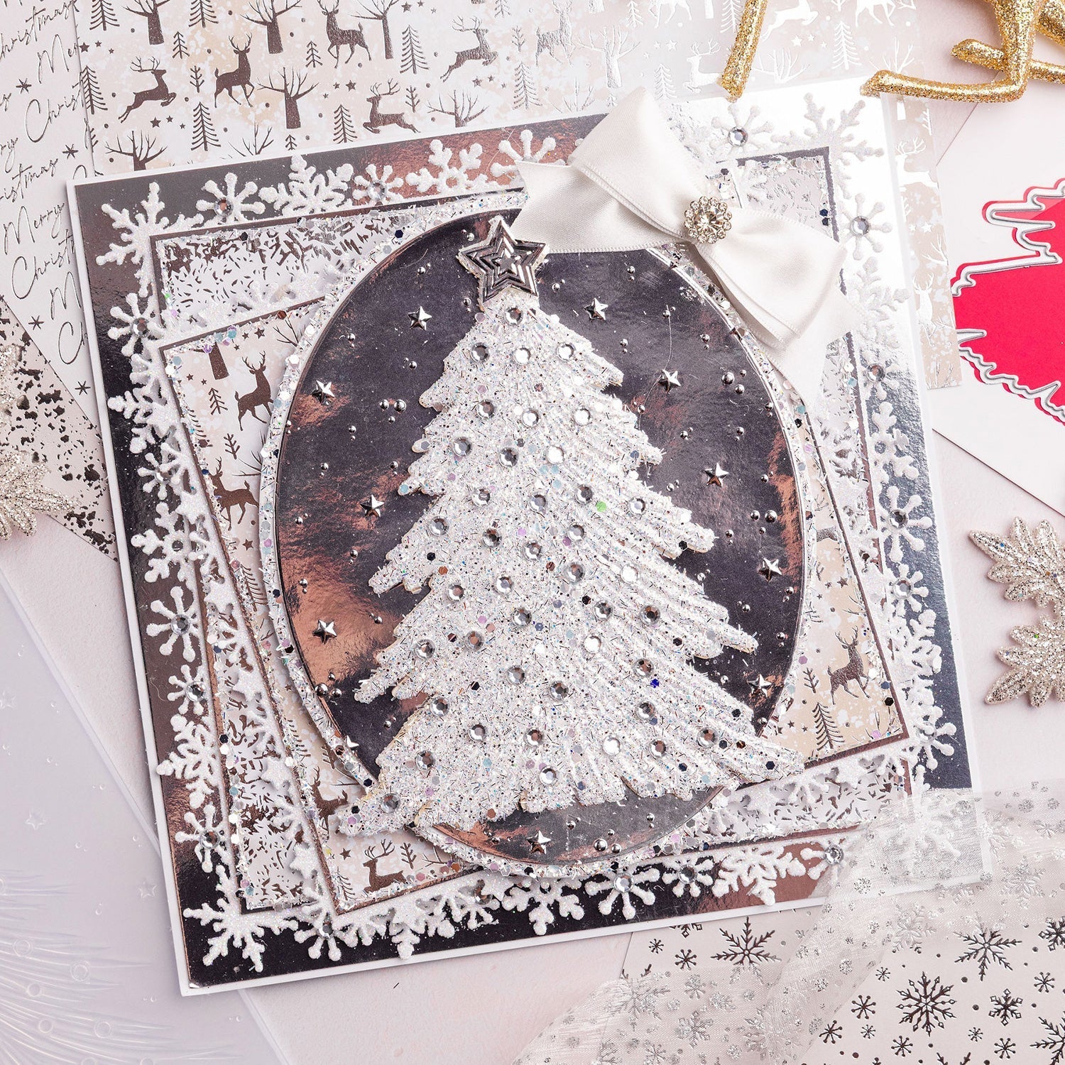 Sparkling Tree - Gilded Christmas Card Tutorial