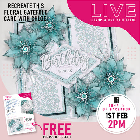 Stamp-Along Card Tutorial - Floral Gatefold Card