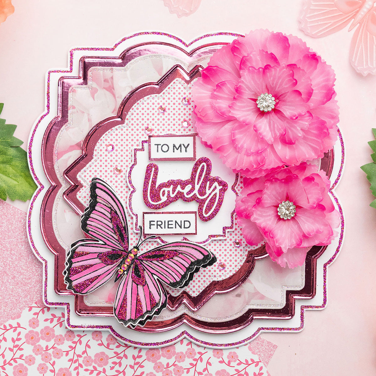 To My Lovely Friend - Pretty Peonies Card Tutorial