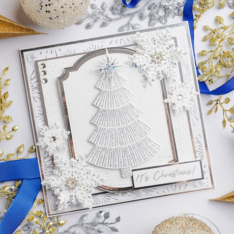 White and Silver Christmas Tree - Starlit Christmas Collection Card Tutorial