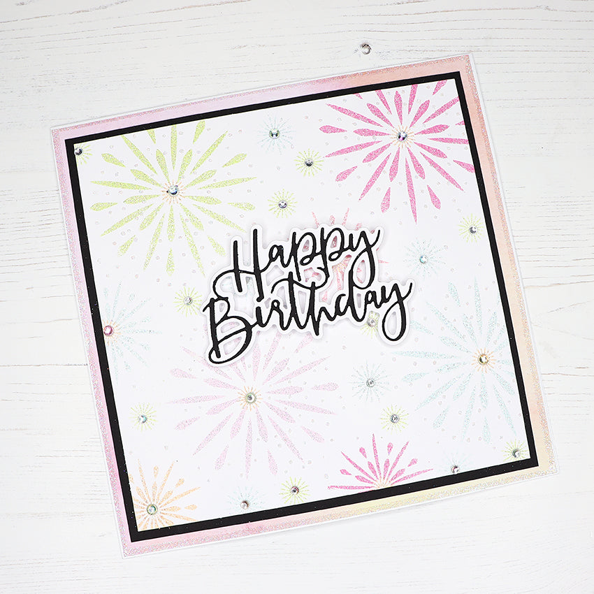 How to create a Multi Coloured Background using the Flowerburst Elements Stamps
